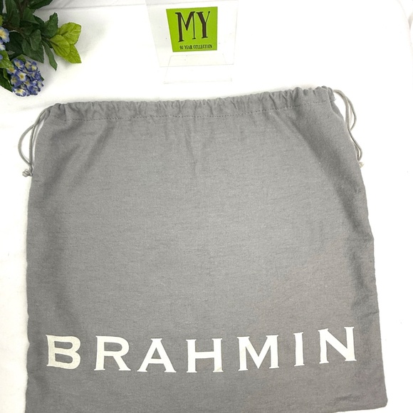 Brahmin Gray Drawstring Dust Bag for Handbag or Purse Storage - Picture 3 of 9
